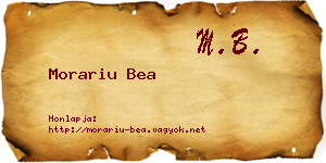 Morariu Bea névjegykártya